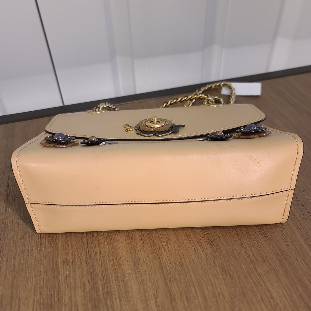 Coach 52611 Tea Rose Parker Shoulder Bag Beechwood Tan - Picture 7 of 13